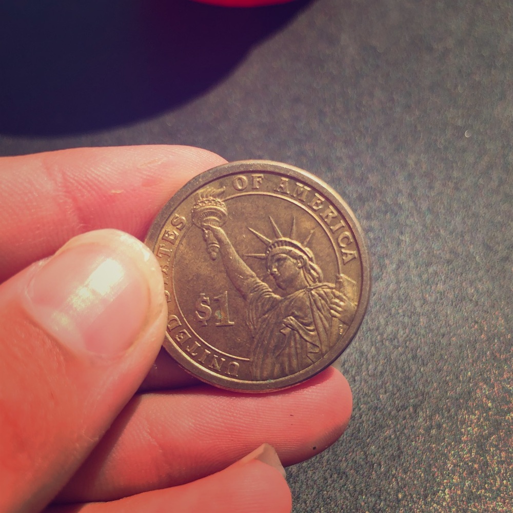 A John Adams silver dollar